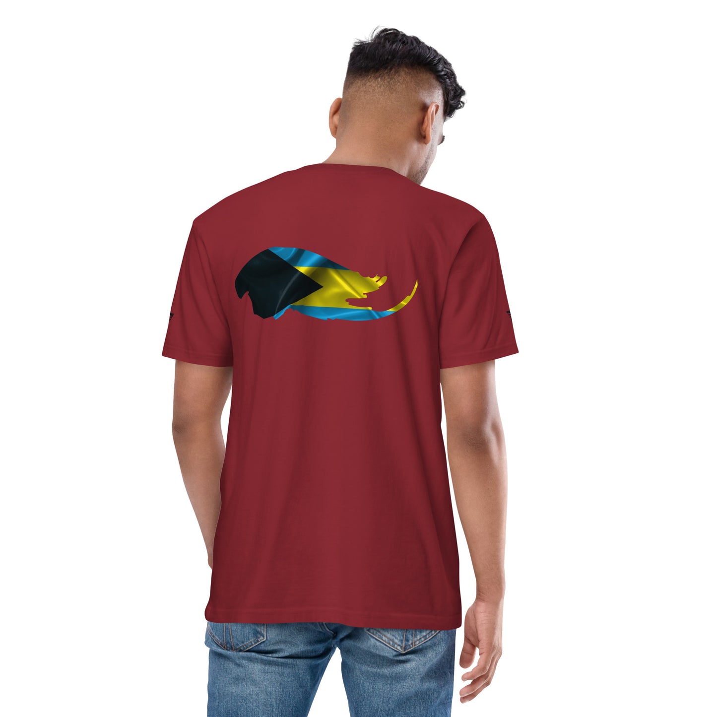 Roze Coordinates Short Sleeve Tee- Bahamas- Red/Grey