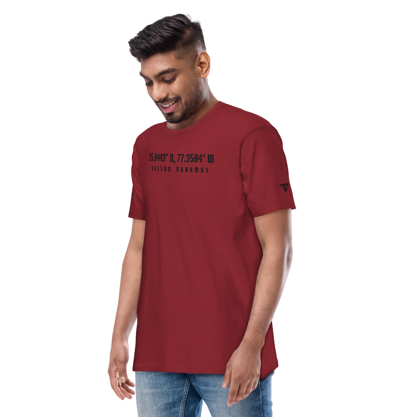 Roze Coordinates Short Sleeve Tee- Bahamas- Red/Grey