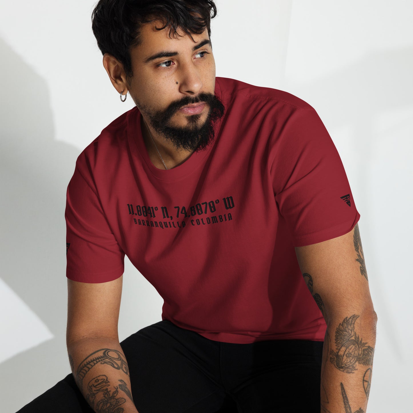 Roze Coordinates Short Sleeve Tee- Barranquilla- Red/Grey