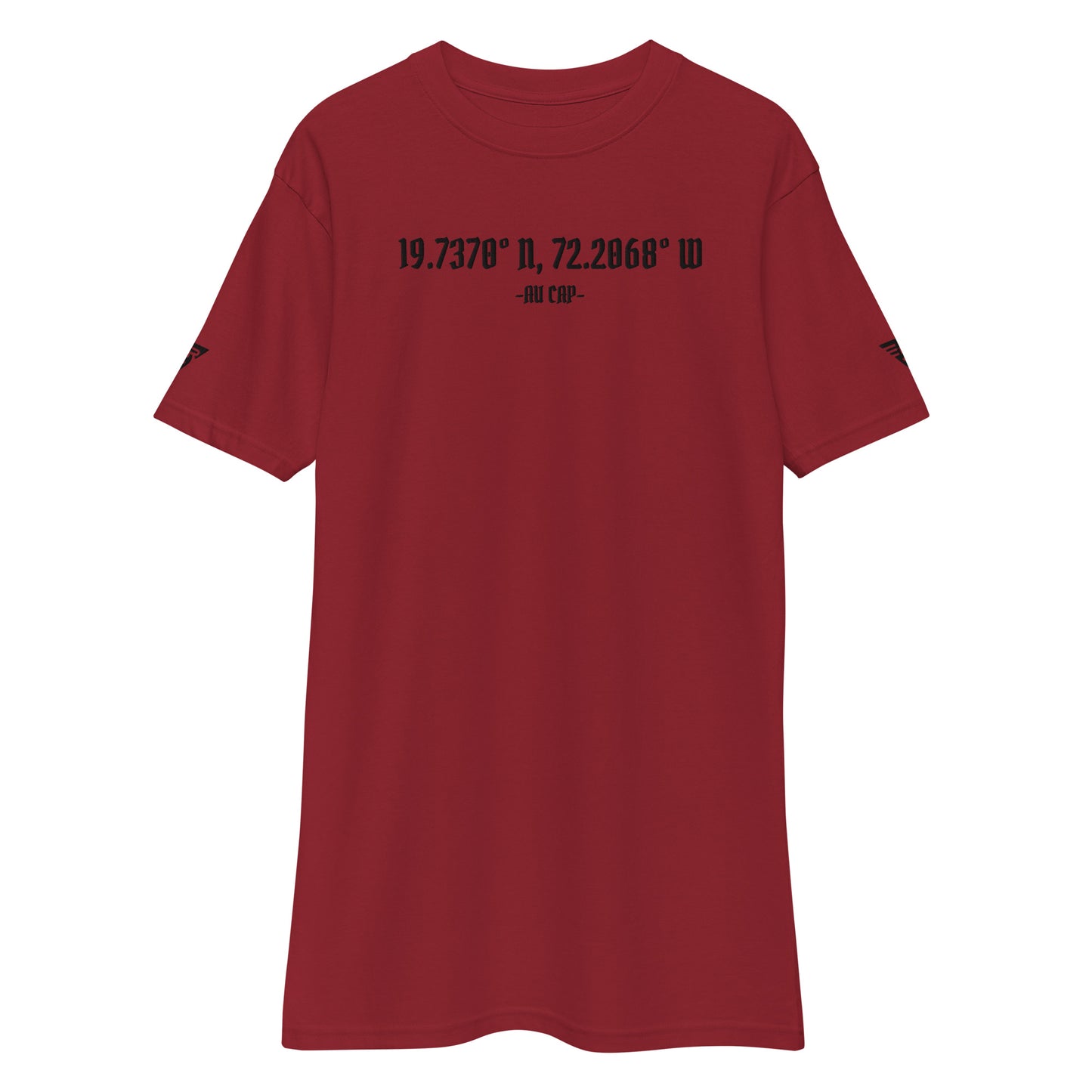 Au Cap Coordinates Men’s premium heavyweight tee Red+Blk