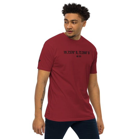 Au Cap Coordinates Men’s premium heavyweight tee Red+Blk