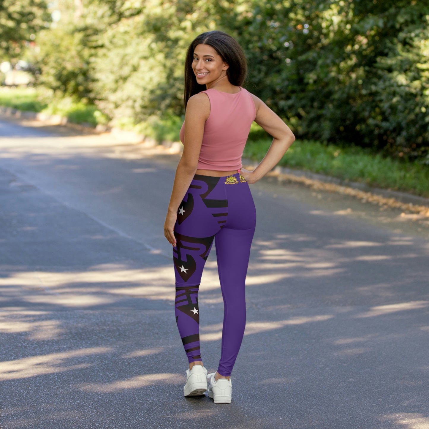 Women's Spandex Leggings Purple +Merlot