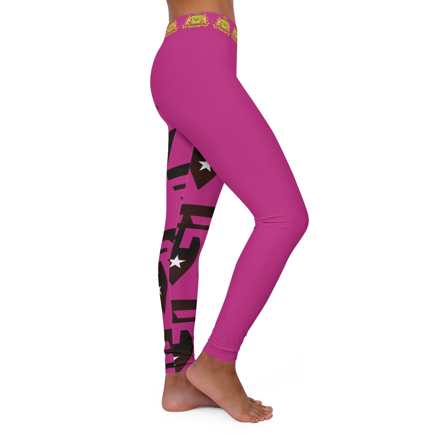 Women's Spandex Leggings Hot Pink +Merlot