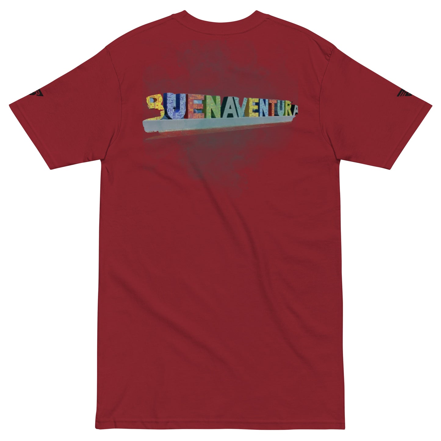 Roze Coordinates Short Sleeve Tee- Buenaventura Colombia- Red/Grey